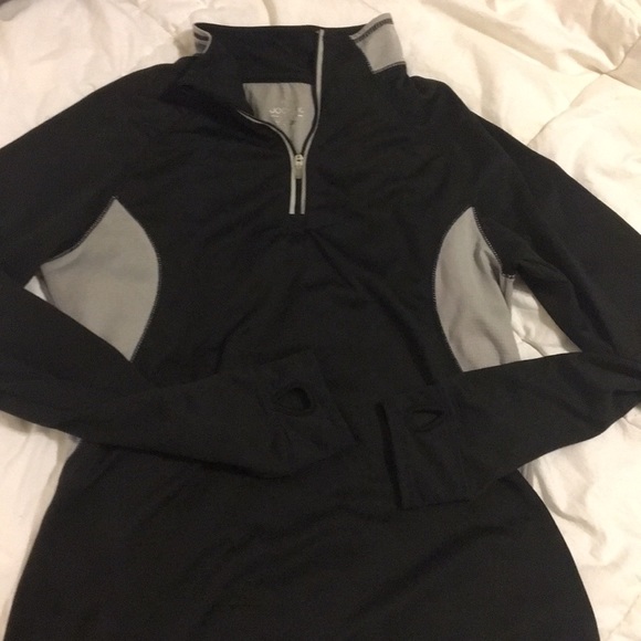Jockey Tops Jockey Black And Grey Quarter Zip Up Poshmark